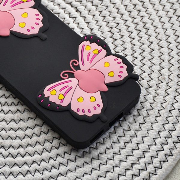 3D Vibrant Butterfly Silicone Phone Case For Realme C25 Online Hot Sale